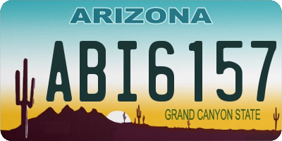 AZ license plate ABI6157