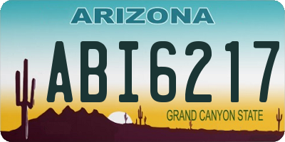 AZ license plate ABI6217