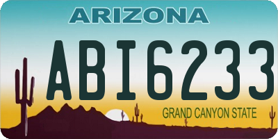 AZ license plate ABI6233