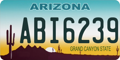 AZ license plate ABI6239