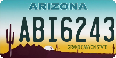 AZ license plate ABI6243
