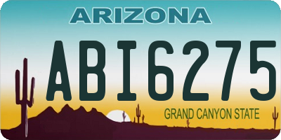 AZ license plate ABI6275