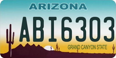 AZ license plate ABI6303