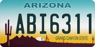 AZ license plate ABI6311