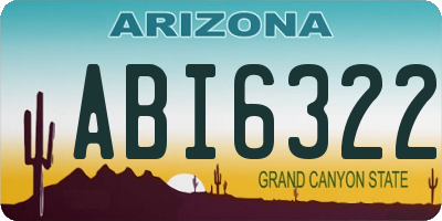 AZ license plate ABI6322