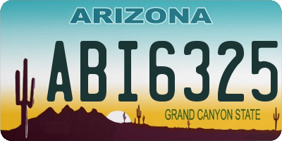 AZ license plate ABI6325