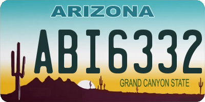 AZ license plate ABI6332
