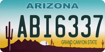 AZ license plate ABI6337