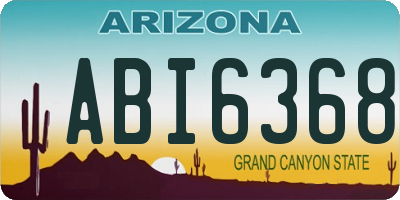 AZ license plate ABI6368