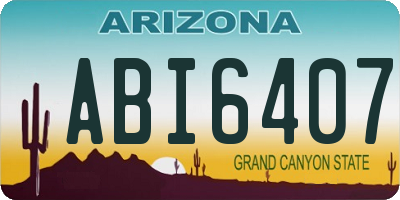AZ license plate ABI6407