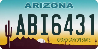 AZ license plate ABI6431