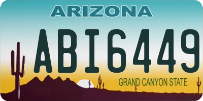 AZ license plate ABI6449