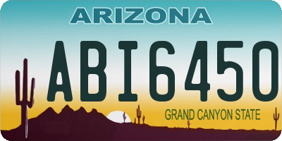 AZ license plate ABI6450
