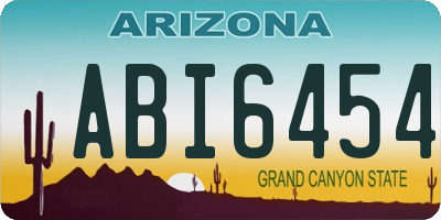 AZ license plate ABI6454