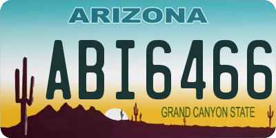 AZ license plate ABI6466