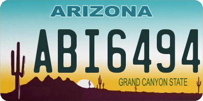 AZ license plate ABI6494
