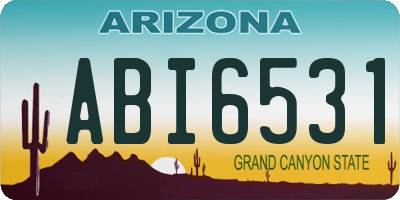AZ license plate ABI6531