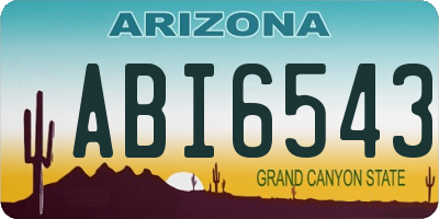 AZ license plate ABI6543