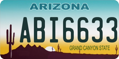 AZ license plate ABI6633