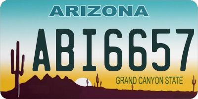 AZ license plate ABI6657