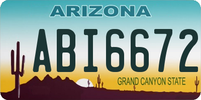 AZ license plate ABI6672
