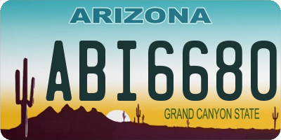 AZ license plate ABI6680