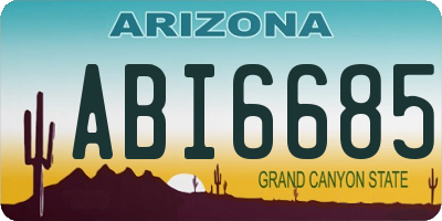 AZ license plate ABI6685