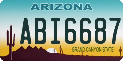AZ license plate ABI6687