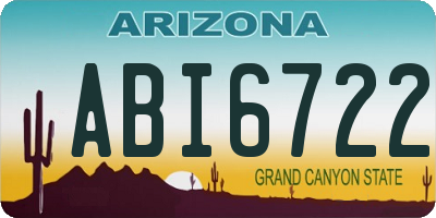 AZ license plate ABI6722