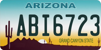 AZ license plate ABI6723