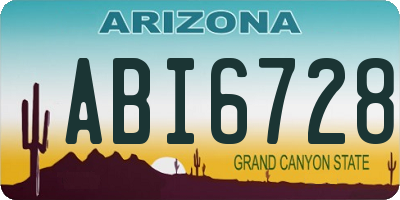 AZ license plate ABI6728