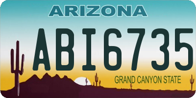 AZ license plate ABI6735