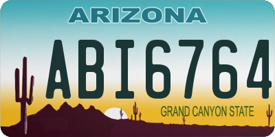 AZ license plate ABI6764