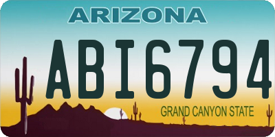 AZ license plate ABI6794