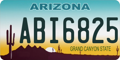 AZ license plate ABI6825