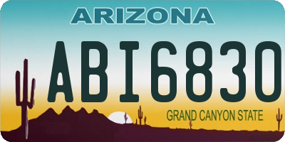 AZ license plate ABI6830