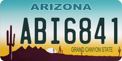 AZ license plate ABI6841