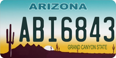 AZ license plate ABI6843