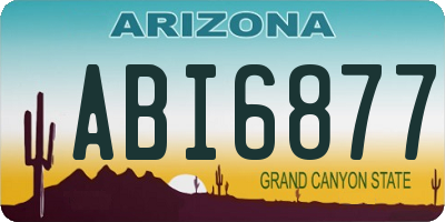 AZ license plate ABI6877
