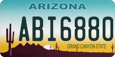AZ license plate ABI6880