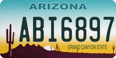 AZ license plate ABI6897