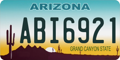 AZ license plate ABI6921