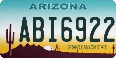 AZ license plate ABI6922