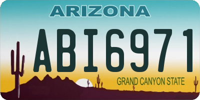 AZ license plate ABI6971