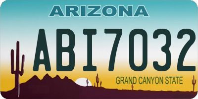 AZ license plate ABI7032