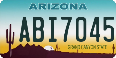 AZ license plate ABI7045
