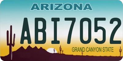 AZ license plate ABI7052