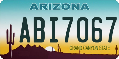 AZ license plate ABI7067