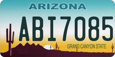 AZ license plate ABI7085