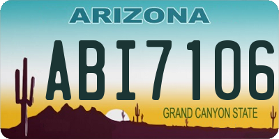 AZ license plate ABI7106